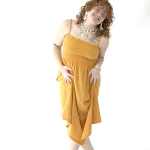 שמלת גופיה חרדל H&M S