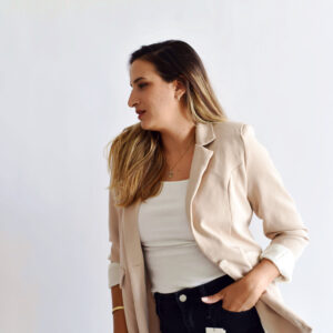 גקט מחויט אפרסק M